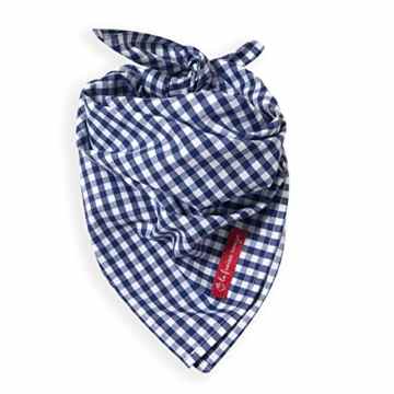 La Fraise Rouge 4251005600832 Halstuch Alain, Vichy Karo, dunkelblau weiss