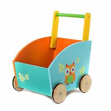 Labebe – Kinder Spiel und LaufwagenLauflernhilfe aus Holz (Eule)