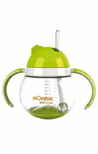Lansinoh mOmma Steh-auf-Trinkhalmbecher mit Griff, 250 ml