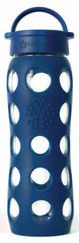 Lifefactory 13574 650 ml Glas-Trinkflasche, midnight blue