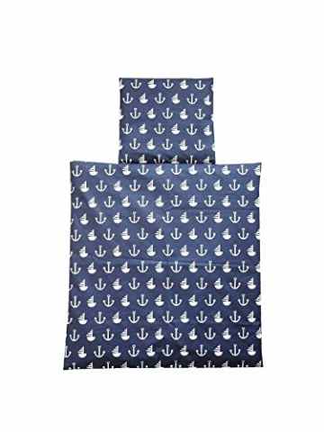 Linden 08650 Kinderbettwäsche Anker, 80 x 80 und 35 x 40 cm