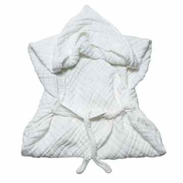 Lucear Baby Badetuch mit Kapuze, Baby Bademantel, 100% Muslin Cotton.
