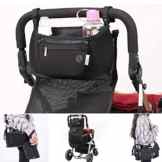 Lucear Kinderwagen Organizer, Baby Kinderwagen Buggy mit Universale Passform ( 2 In 1 abnehmbar Tasche) Multi Funktionen.
