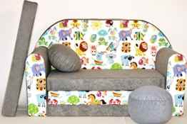 Lulando Kindersofa Bettfunktion 3in1 Sofa Kindersessel Ausziehbett