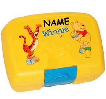 Lunchbox / Brotdose – “ Winnie the Pooh “ – Brotbüchse – Bär – Küche Essen für Jungen & Mädchen – Puuh Teddy Tigger – Kinder Vesperdose – Brotzeitdose