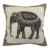 Luxbon Baumwolle Leinen Kissenbezug Kissenhülle Dekokissen für Hause Zimmer Sofa Auto 45 x 45 cm Tapestry Jacquard Retro indischer Elefant