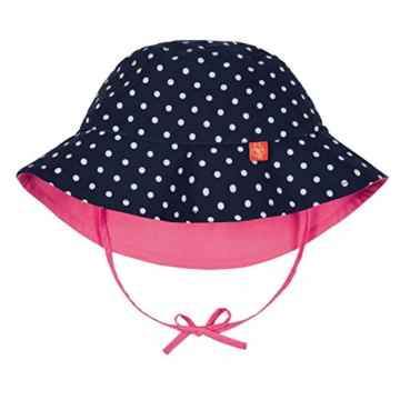 Lässig Splash & Fun Sun Protection Bucket Hat / Wendbarer Baby Sonnenhut / UV-Schutz 50+, Girl, Polka Dots, neugeboren, 0 – 6 Monate