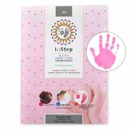 MAGISCHES BABY ABDRUCKSET – ohne Farbe, ohne Gips, direkt auf beschichtetem Papier – von „Baby’s 1st Step“