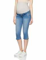 MAMALICIOUS Damen Umstandsjeans Mlcapri Lt Blue Denim Knickers