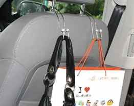 MFEIR® Auto Haken Stahl Träger Auto Sitzkopflehnen Haken Aufhänger 2 Stücke