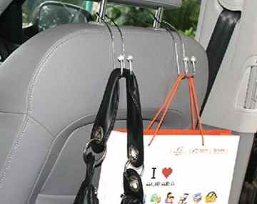 MFEIR® Auto Haken Stahl Träger Auto Sitzkopflehnen Haken Aufhänger 2 Stücke