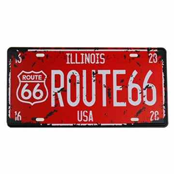 MS Route 66 Blechschild Metall Poster Nummernschild Home Bar Decor Metall rot cj574-c