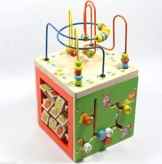 MULTI Activity Center Holz Spiel Würfel Motorikwürfel Motorikschleife Holz Spielcenter Activ Würfel