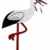 Magni Klapperstorch Storch Steckholz zum Aufstellen bei Geburt eines Baby 55 cm blaues und rotes Band