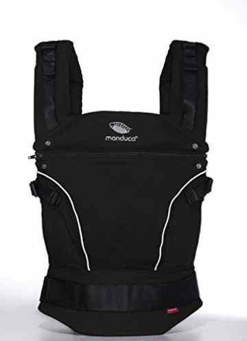 Manduca Baby-und Kindertrage Bauch-, Rücken- und Hüfttrage – 100 % Bio-Baumwolle (NIGHT black)