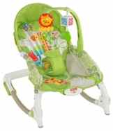 Mattel BCD28 – Fisher-Price 2-in-1 Kompakt-Schaukelsitz, apfelgrün