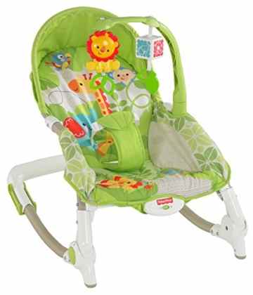 Mattel BCD28 – Fisher-Price 2-in-1 Kompakt-Schaukelsitz, apfelgrün