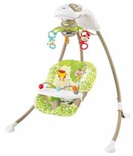 Mattel BCG33 – Fisher-Price Babyschaukel im Regenwald-Design