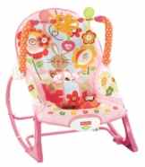 Mattel Y4544 – Fisher-Price Pink 3-in-1 Schaukelsitz mit Massagefunktion