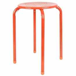 Metall Stapelhocker Orange