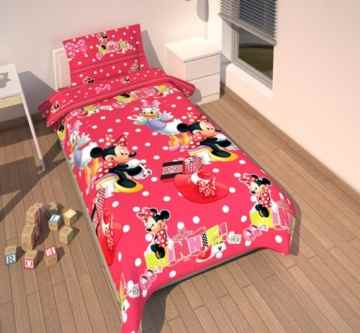 Microfaser- Kinderbettwäsche Motiv Disneys Minnie Maus