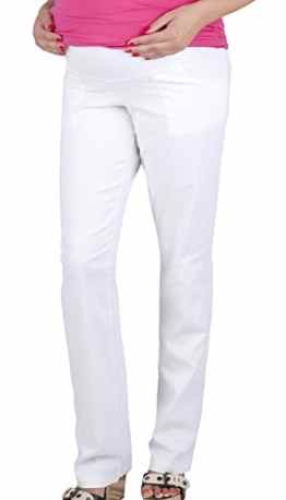 Mija – Leichte luftige Leinenhose für Schwangere mit Panel über Bauch / Umstandshose 9059