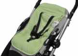 Minene 2062 Sitzschoner für Kinderwagen und Autositz – doppelseitige Baumwolle und Frottee, grün