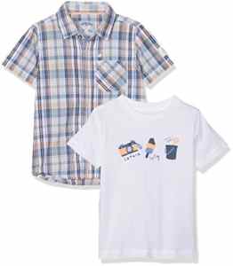 Mothercare Baby-Jungen Hemd Mb Lab Check Shirt and Tee Set