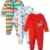 Mothercare Baby-Jungen Schlafstrampler Boys 3pk Dino Sleepsuit