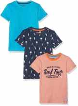 Mothercare Baby-Jungen T-Shirt Jb Boho Stripe/Turq/Multi 3pk Surf Tour Tee Ss