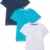 Mothercare Baby-Jungen T-Shirt Jb Boho White / Turq / Navy Slub 3pk Tee Ss