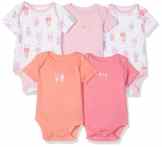 Mothercare Baby-Mädchen Body Girls 5pk Ss Bright Bunny Bodysuit