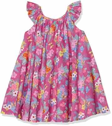 Mothercare Baby-Mädchen Kleid Jg Glam Aop Pink Tropical Woven Dress