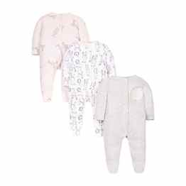 Mothercare Baby-Mädchen Schlafstrampler Girls 3pk Modern Layette Sleepsuit
