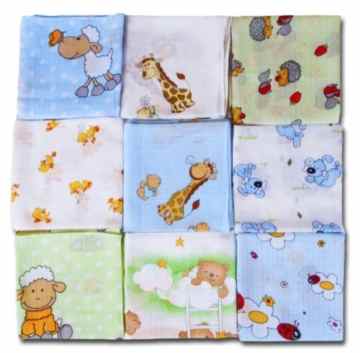 Mullwindeln Boy MIX 60/80 5er Pack – Spucktücher für den Jungen