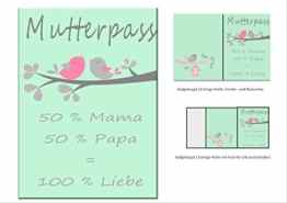Mutterpasshülle, gedruckt, bedruckt, Mutterpass Hülle, Design 100 Prozent 1