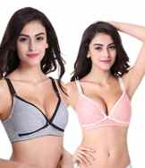 NINGMI Damen BaumwollSpandex Wirefree Schlaf-BH Krankenpflege Mutterschaft Still-BHs