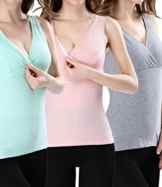 NINGMI Damen Still-Tank Top Schlaf-BH Stillen Leibchen für Nachtwäsche