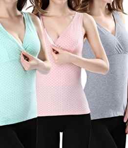 NINGMI Damen Still-Tank Top Schlaf-BH Stillen Leibchen für Nachtwäsche