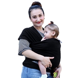 NPET Babytragetuch / Weich & elastisches Tragetuch Baby Carrier sling – Tragetuch für Früh & Neugeborene Kleinkinder- 95% Baumwolle , 4 Farben vorhanden（Enthält die Bedienungsanleitung）