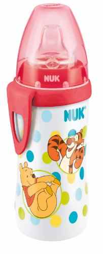 NUK Active Cup Disney Winnie 300 ml mit Soft-Trinktülle aus Silikon ab 12 Monate, auslaufsicher mit Clip, BPA frei