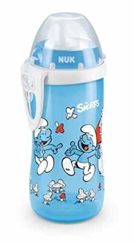 NUK Die Schlümpfe Kiddy Cup, Trinktülle aus robustem Kunststoff, 300 ml, auslaufsicher, ab 12 Monaten, BPA frei