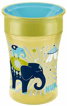 NUK Magic Cup 250 ml, neuartiger Trinkrand, abdichtende Silikonscheibe, ab 8 Monaten, aus Polypropylen