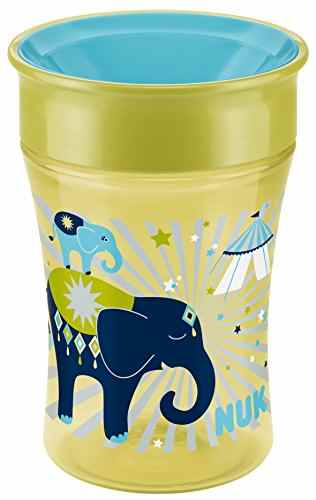 NUK Magic Cup 250 ml, neuartiger Trinkrand, abdichtende Silikonscheibe, ab 8 Monaten, aus Polypropylen