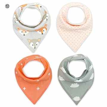 NaiFei Baby Bandana Sabbern Lätzchen 4 Stück Saugstarke Baumwolle Baby