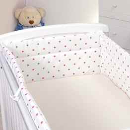 Nestchen mit Kopfschutz für 120×60 Bett 350x30cm M34 Bettumrandung Kantenschutz Baby Bett Schutz