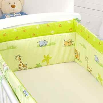 Nestchen mit Kopfschutz mit Kindermotiven 350x30cm D44 Bettumrandung Babybett Kantenschutz Gitterbett Babybett