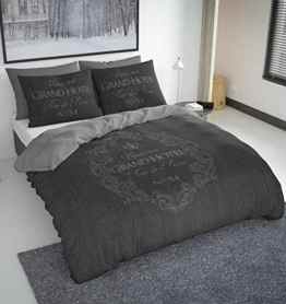 Nightlife – Bettwäsche / Bettbezüge Grandhotel Grey – Grau – 240×200/220 – Mit 2 Kissenbezüge 60×70