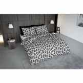 Nightlife – Bettwäsche / Bettbezüge Leopard Grau – 200×200 – Mit 2 Kissenbezüge 80×80