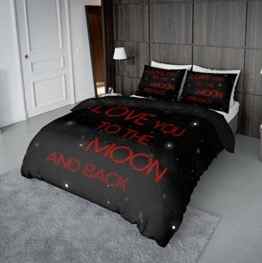 Nightlife – Bettwäsche / Bettbezüge Lovemoon Neon Red – Rot – 140×200/220 – Mit 1 Kissenbezug 60×70